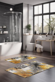 Mijölnir Juego de alfombrillas de baño CT-5423 Multicolor de 2 piezas